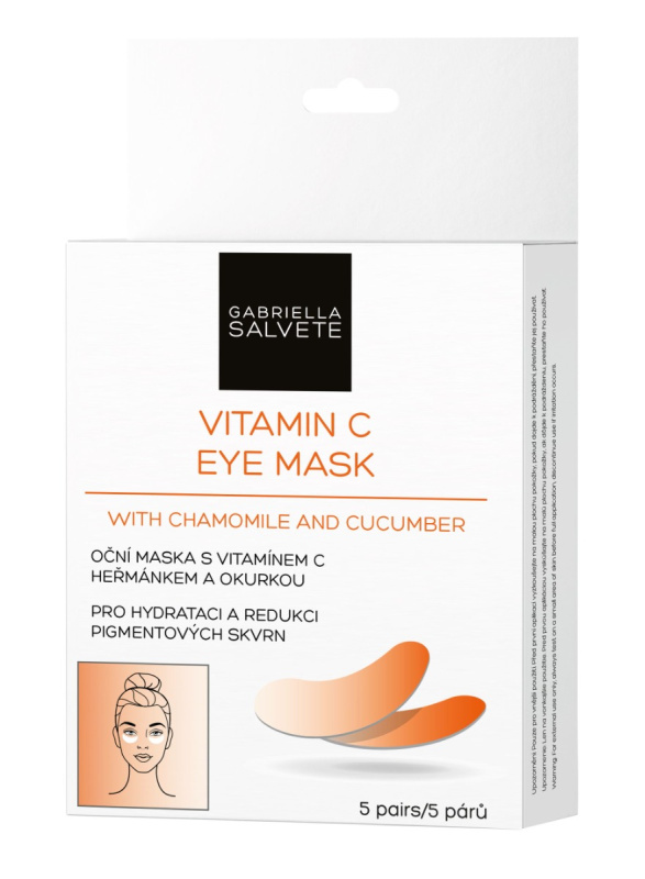 Gabriella Salvete Eye Mask Vitamin C oční maska pro rozjasnění a hydrataci 5 ks