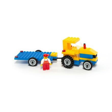 Stavebnice Cheva - Traktor s vlekem 84 ks