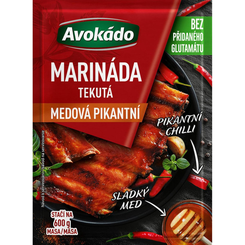 Avokádo Medová pikantní tekutá marináda