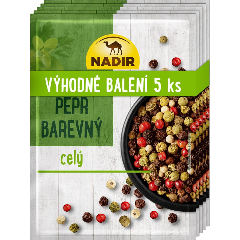 Nadir Pepř barevný celý 5ks