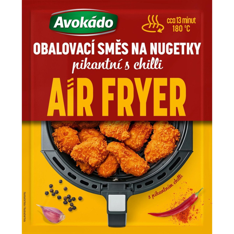 Avokádo Air fryer Koření na nugetky pikantní s chilli