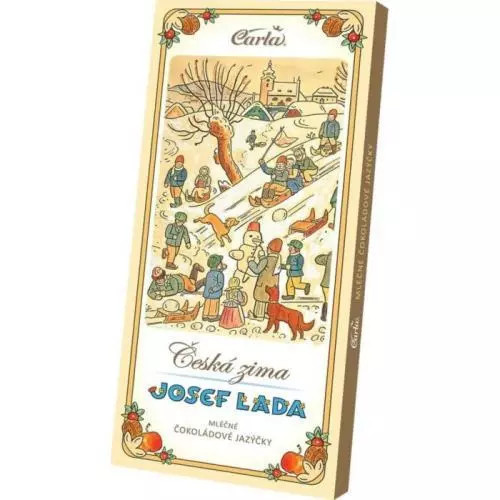 CARLA Čokoládové jazýčky mléčné motiv J. Lada 50 g