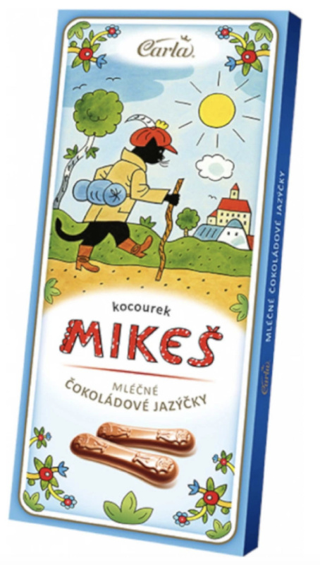 CARLA Čokoládové mléčné jazýčky KOCOUR MIKEŠ 50 g