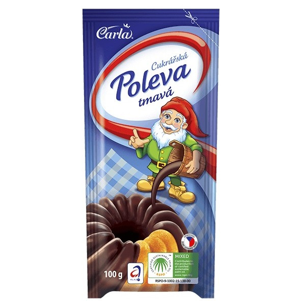 CARLA Cukrářská poleva tmavá 100 g