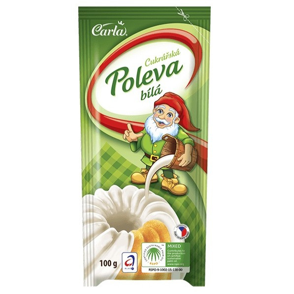 CARLA Cukrářská poleva bílá 100 g