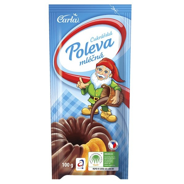 CARLA Cukrářská poleva mléčná 100 g