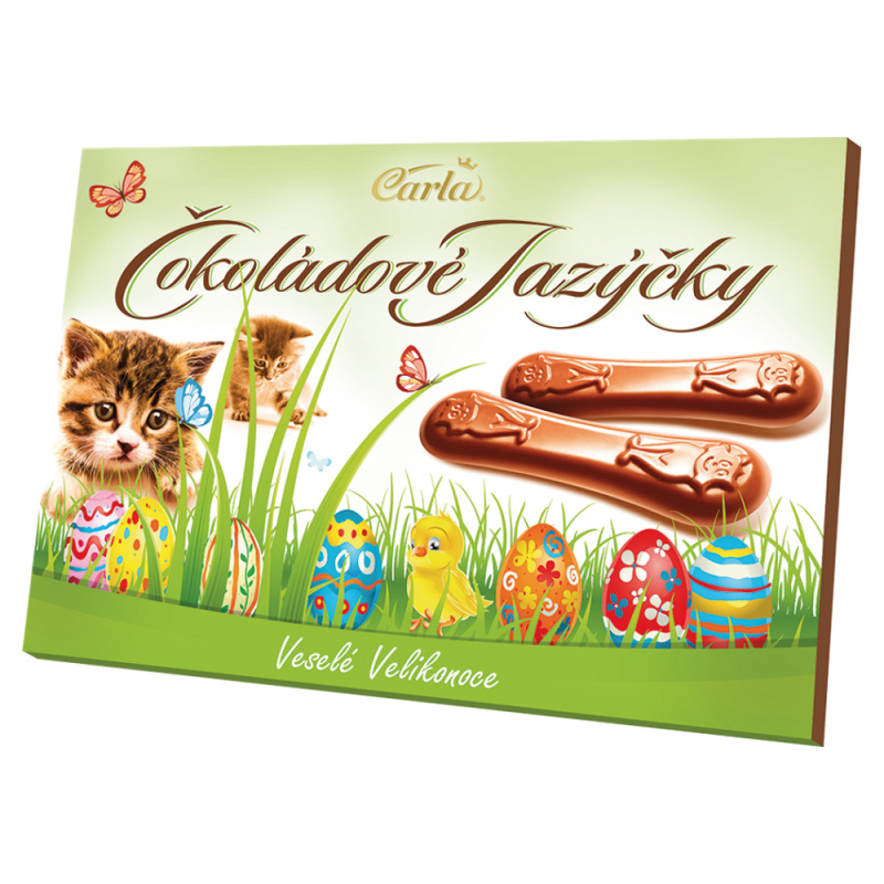 CARLA Čokoládové jazýčky mléčné Velikonoce 100 g