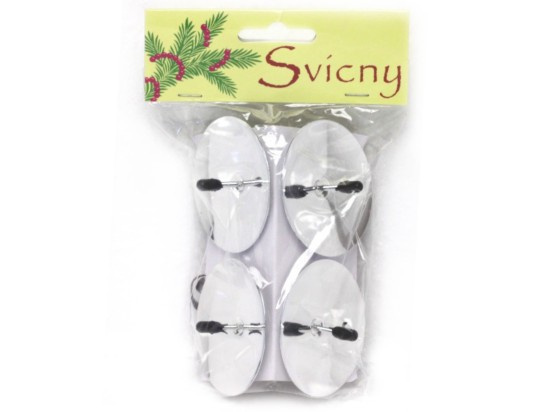 Držák na svíčky 5 cm stříbrný 4 ks