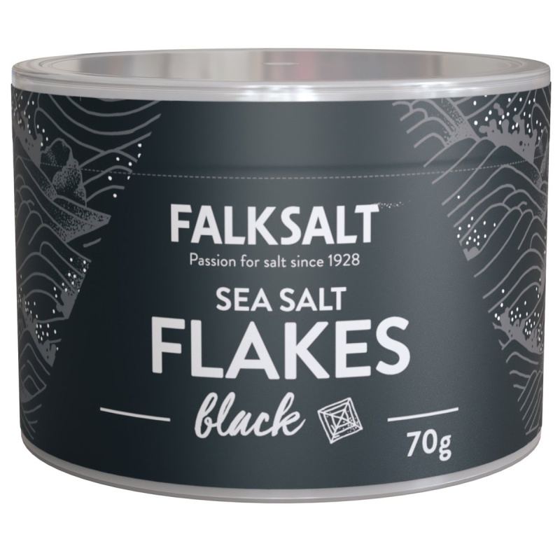 Falksalt Mořská černá vločková sůl s aktivním uhlím