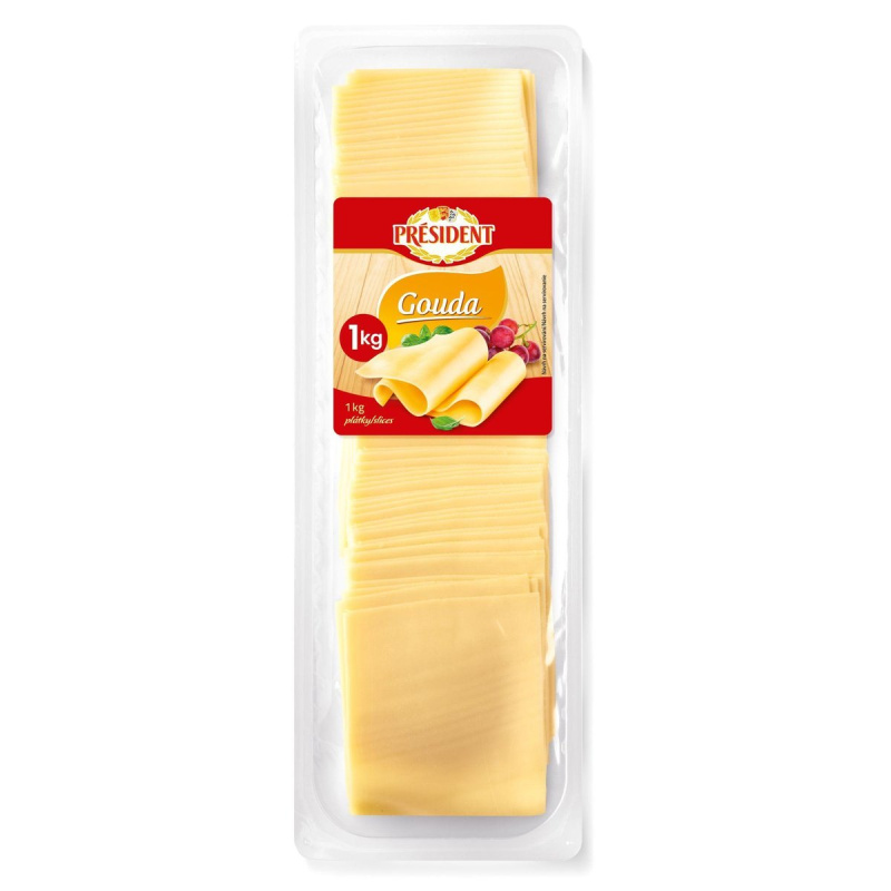 Président Gouda plátky