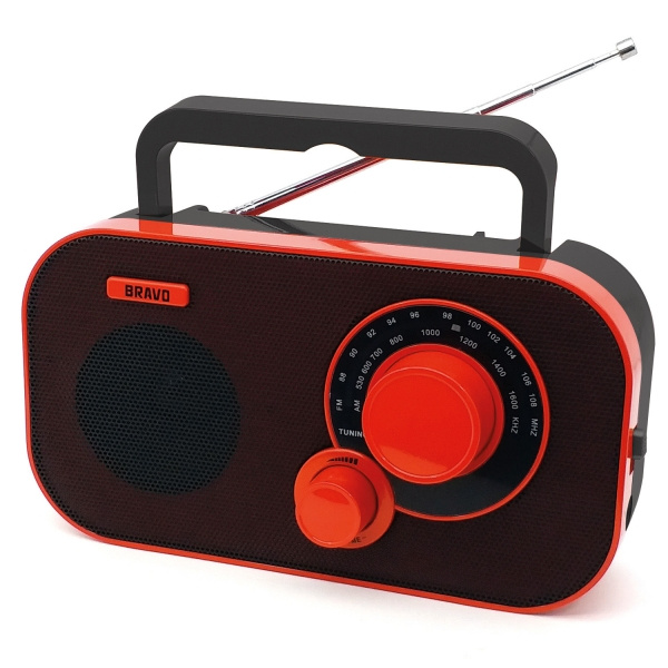 Bravo Přenosné rádio B-5184 Červeno-černá