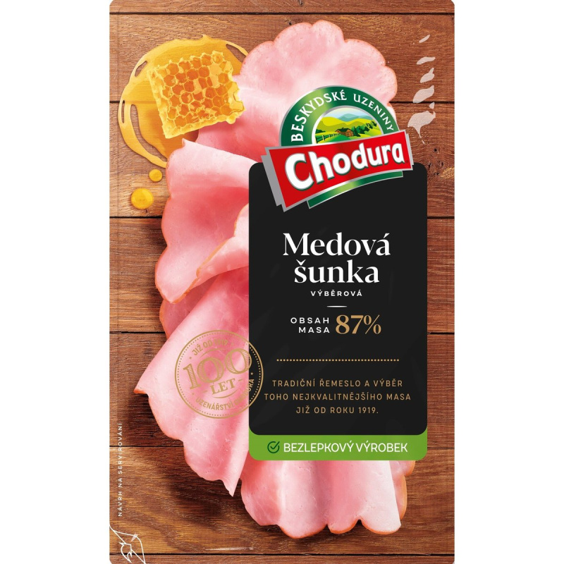 Chodura Medová šunka výběrová 87 %