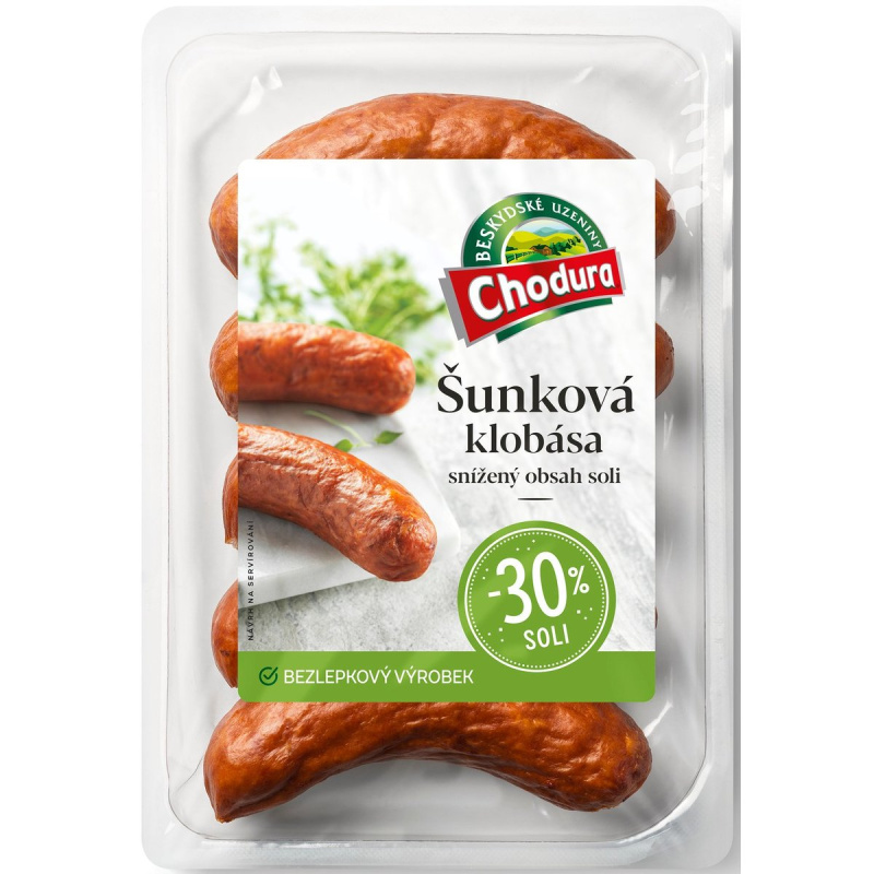 Chodura Šunková klobása se sníženým obsahem soli