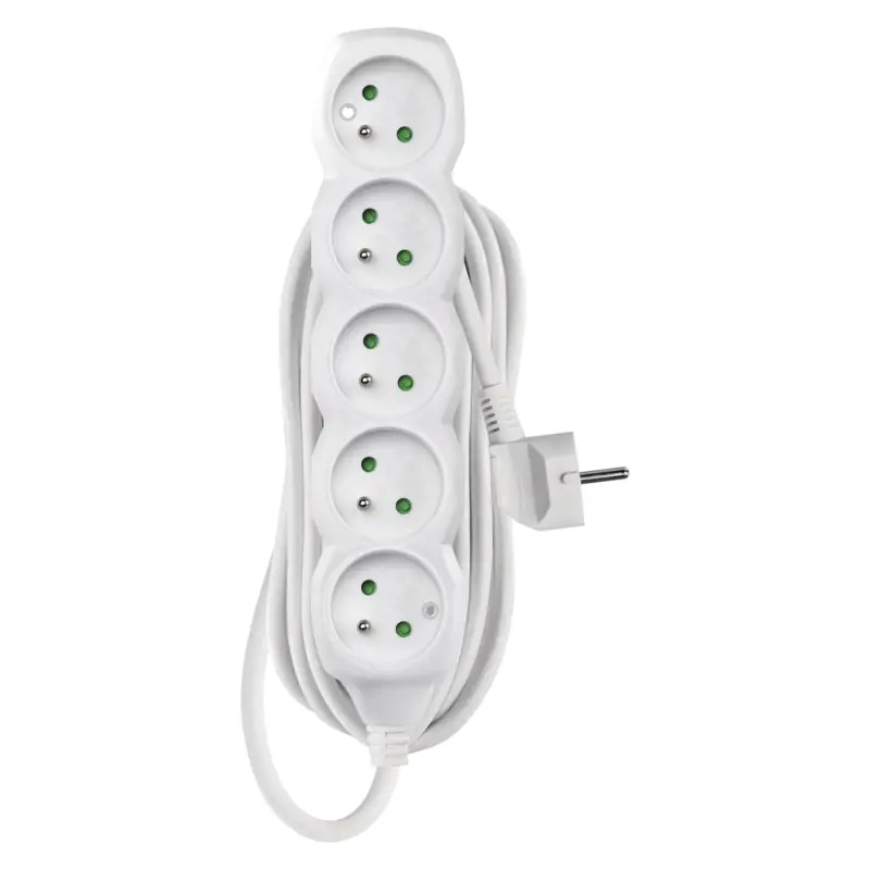 Kabel prodlužovací 5zásuvka Emos 5 m 1 mm2 IP 20