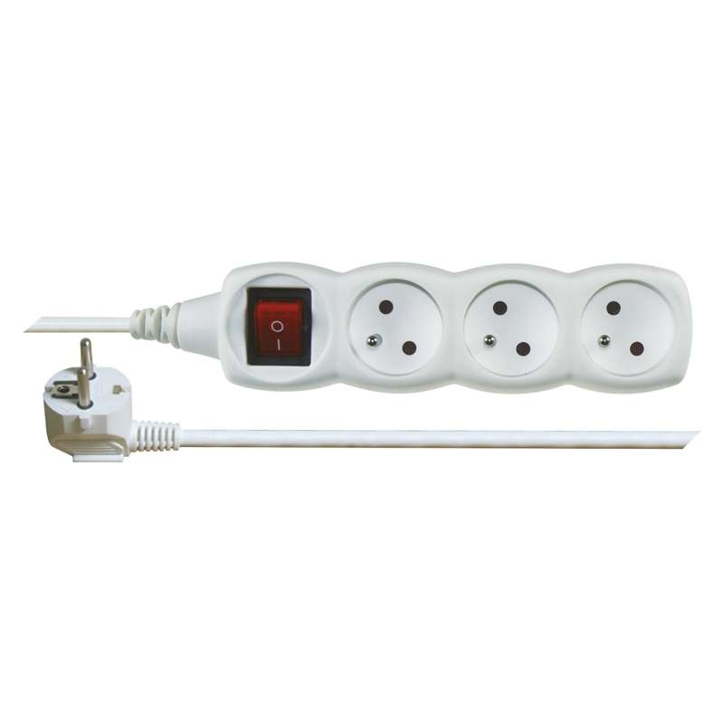Kabel prodlužovací s vypínačem 3zásuvka Emos 5 m 1 mm2 IP 20