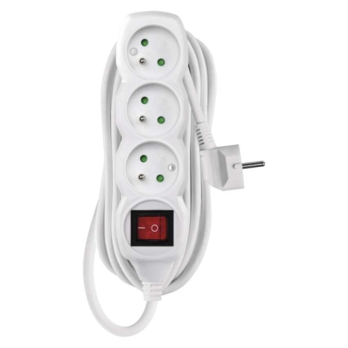 Kabel prodlužovací s vypínačem 3zásuvka Emos 5 m 1 mm2 IP 20