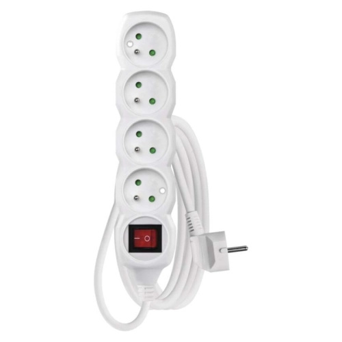 Kabel prodlužovací s vypínačem 4zásuvka Emos 3 m 1 mm2 IP 20