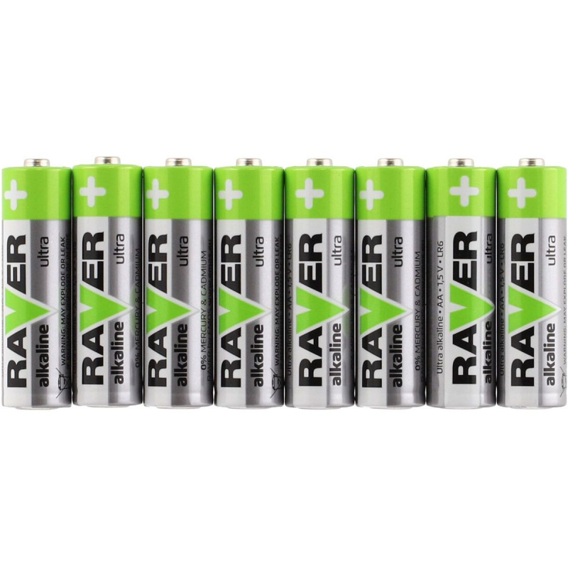Baterie RAVER LR6/AA 1,5 V alkaline ultra 8ks ve fólii