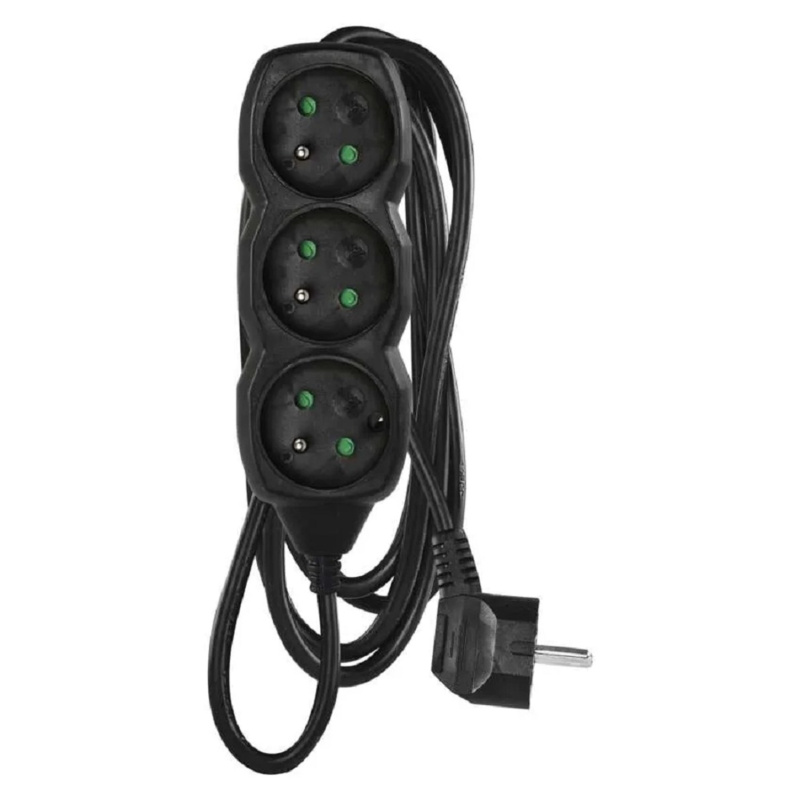 Kabel prodlužovací 3zásuvka Emos 3 m 1 mm2 IP 20