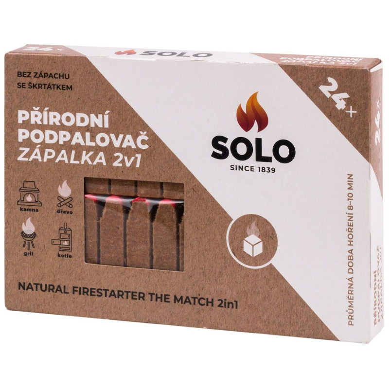 Solo Přírodní podpalovač zápalka 2v1