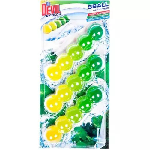 Dr. Devil BiColor 5Ball- WC blok - Natur Fresh