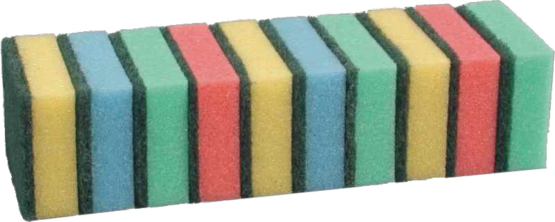 Houba na nádobí barevná Kana 55×80×30 mm 10 ks
