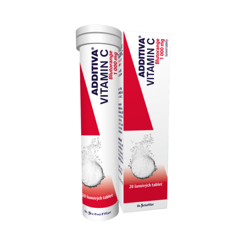 ADDITIVA VITAMIN C BLUTORANGE 1000MG šumivá tableta 20