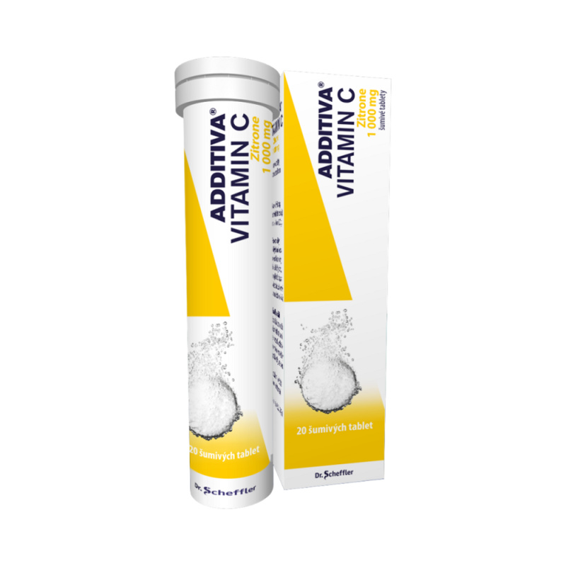 ADDITIVA VITAMIN C ZITRONE 1000MG šumivá tableta 20