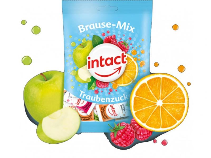 INTACT Šumivé pastilky BRAUSE-MIX s vitamínem C sáček 100 g