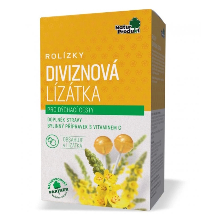 NATURPRODUKT Rolízky diviznová lízátka 4 ks