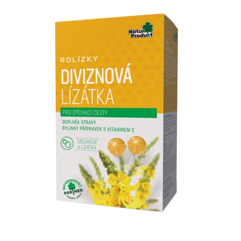 NATURPRODUKT Rolízky diviznová lízátka 4 ks