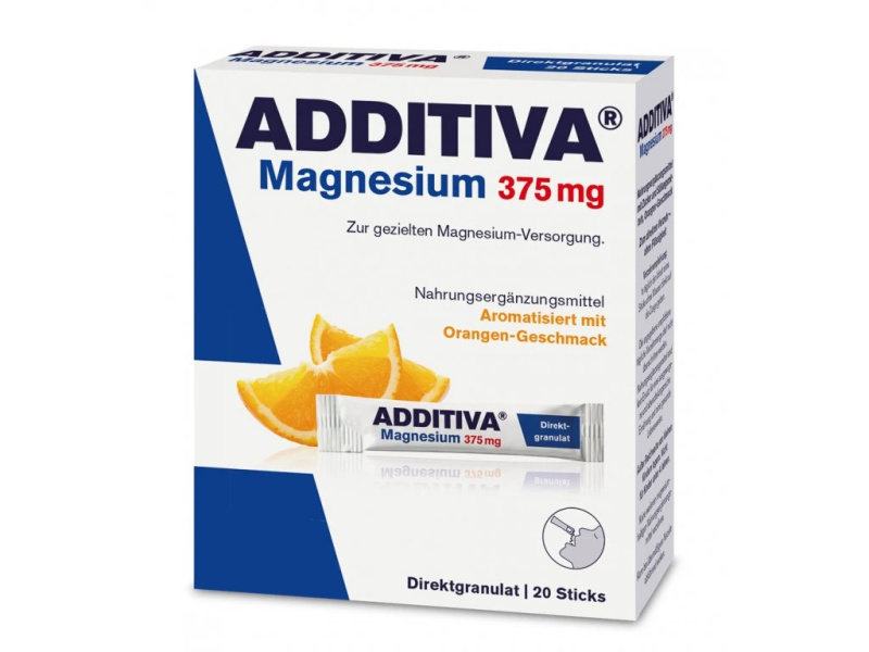 ADDITIVA Magnesium 375 mg direct pomeranč 20 sáčků