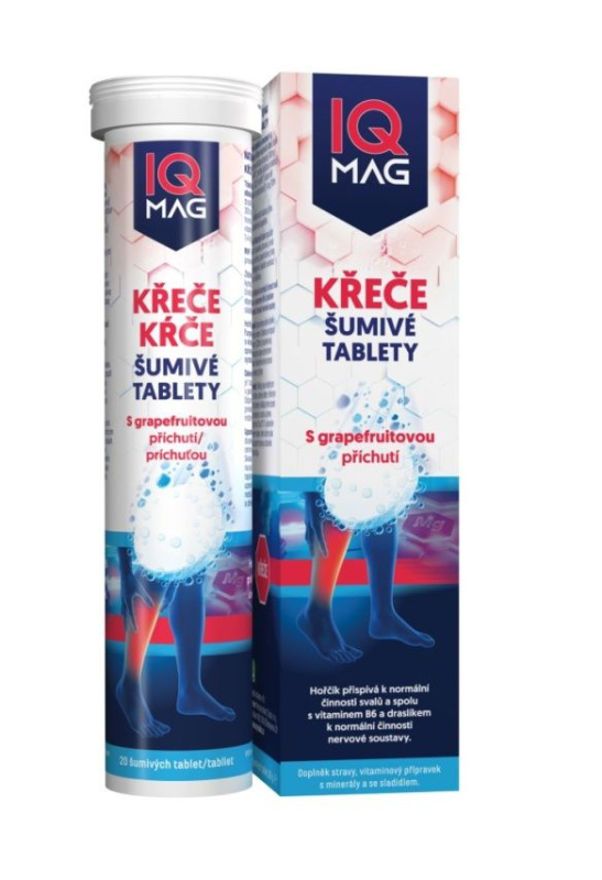 IQ MAG Křeče grapefruit 20 šumivých tablet