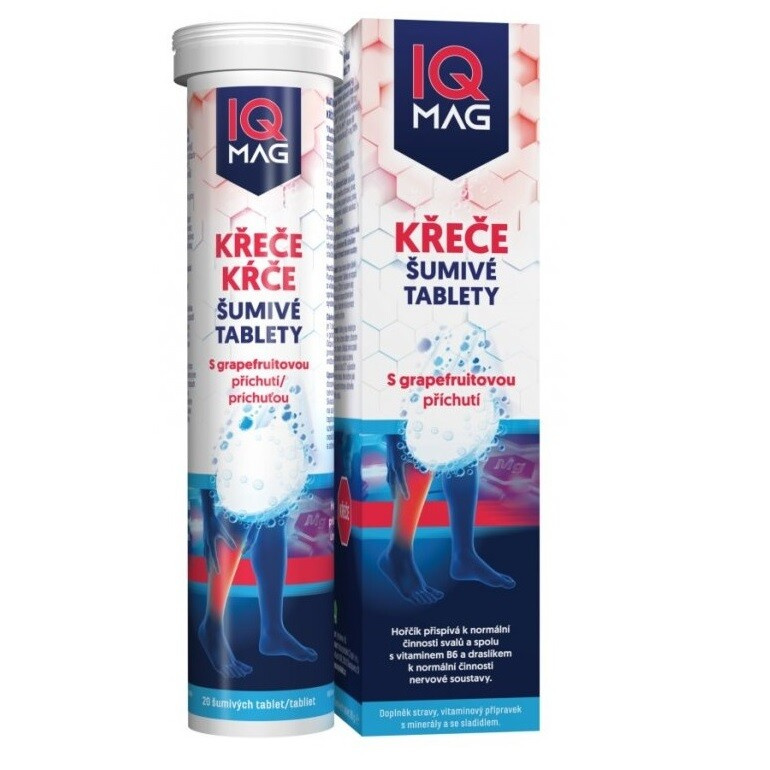 IQ MAG Křeče grapefruit 20 šumivých tablet