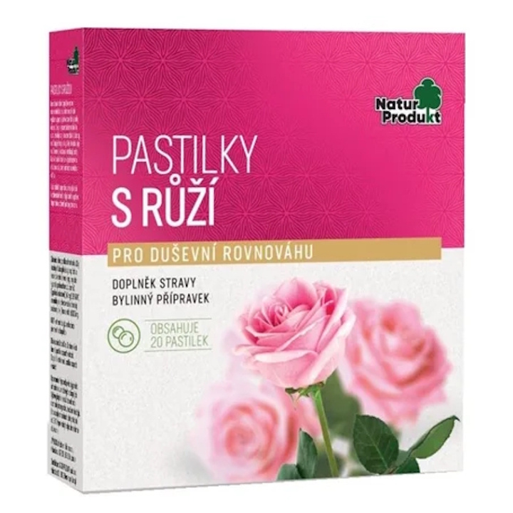 NATURPRODUKT Pastilky s růží 20 kusů