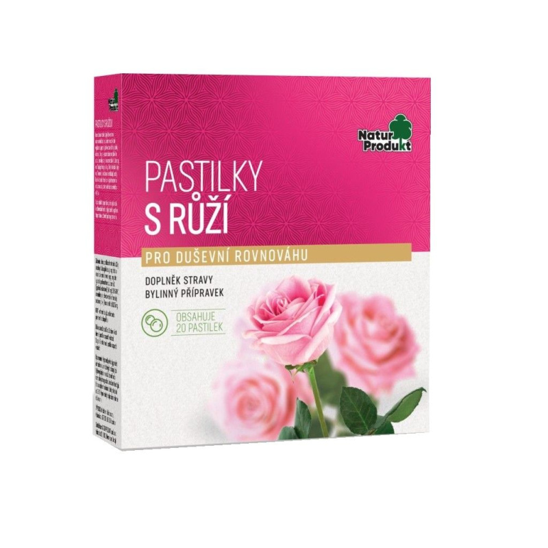 NATURPRODUKT Pastilky s růží 20 kusů