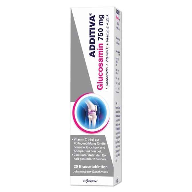 ADDITIVA Glukosamin 750 mg 20 šumivých tablet
