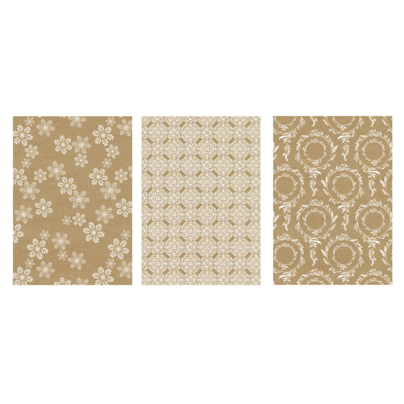 Ditipo Kraftový balící papír s potiskem, 2 ks, různé motivy, 70 cm x 1 m