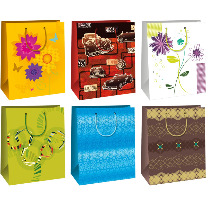 Ditipo Dárková taška DAB mix motivů, 26,4 x 13,6 x 32,7 cm, 1 ks