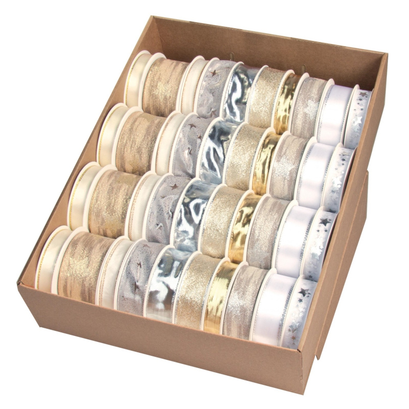 Ditipo Vánoční látková stuha s drátkem, různé druhy, 1 ks