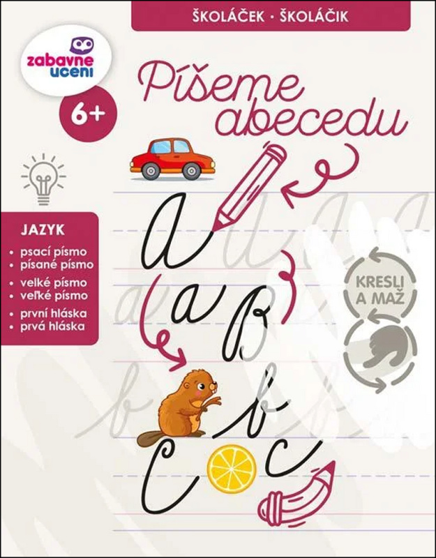 Kresli a maž - Píšeme abecedu (stíratelný sešit) DITIPO, a.s.