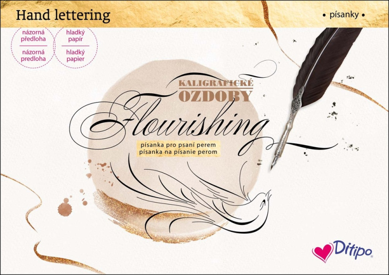 Krasopísanka-  Flourishing (Kaligrafické ozdoby) - kniha z kategorie Učebnice a slovníky