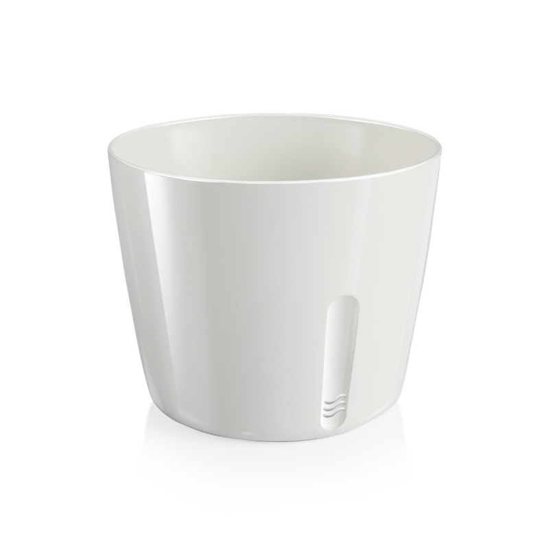 Obal na květináč SENSE, kulatý, bílý