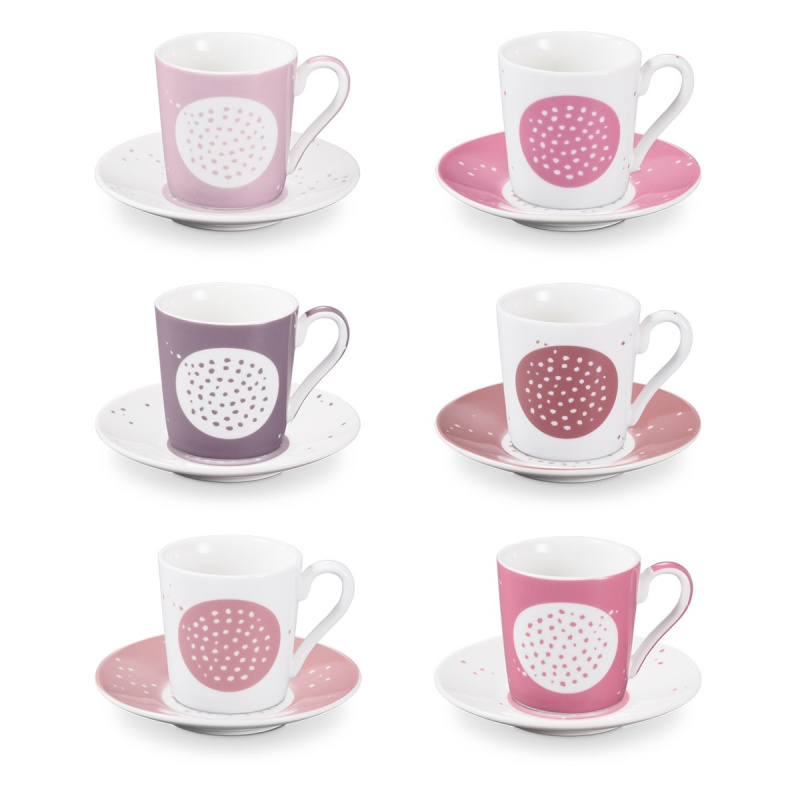 Šálek na espresso s podšálkem myCOFFEE, 6 ks, Sugar