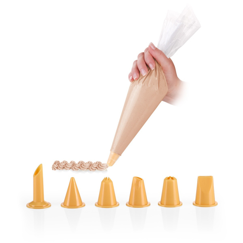 Zdobicí sáček DELÍCIA 30 cm, 10 ks, 6 trysek