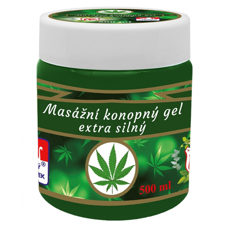 Cannabis masážní konopný gel extra silný 500ml
