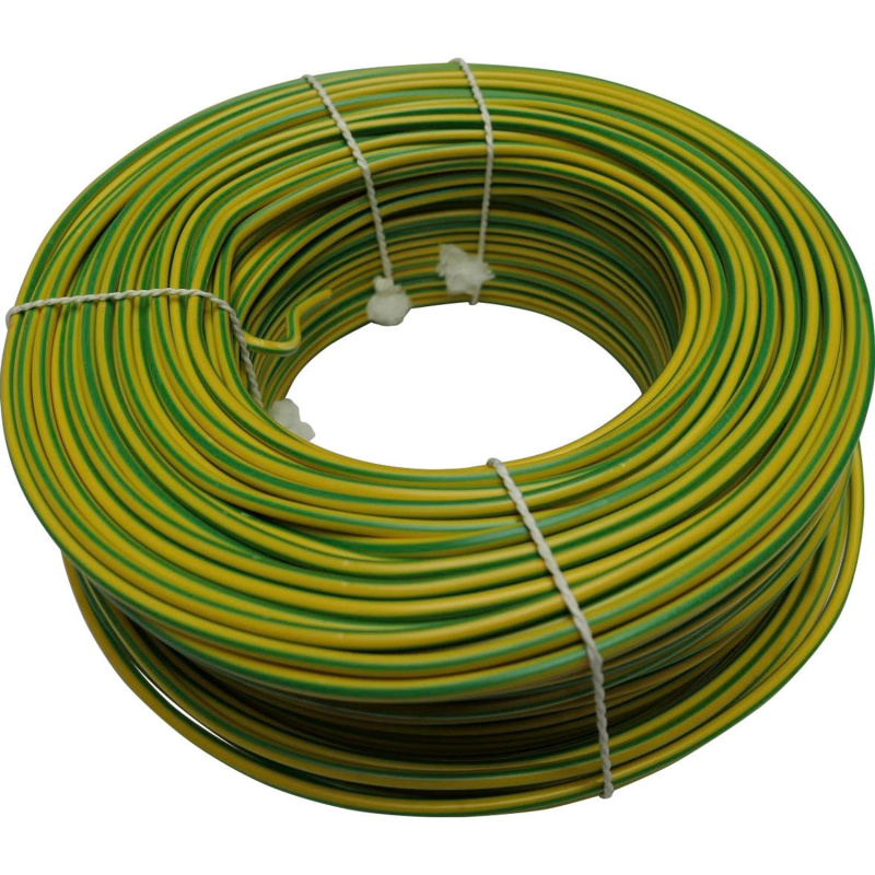 Silový vodič H07V-U 6, zeleno-žlutá - metráž
