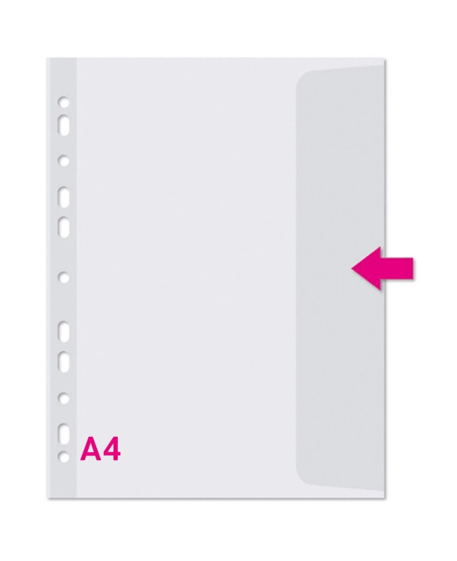 Prospektový obal B4 Herlitz, otvírání s klopou po straně, pomerančový povrch, 50 my, 50ks