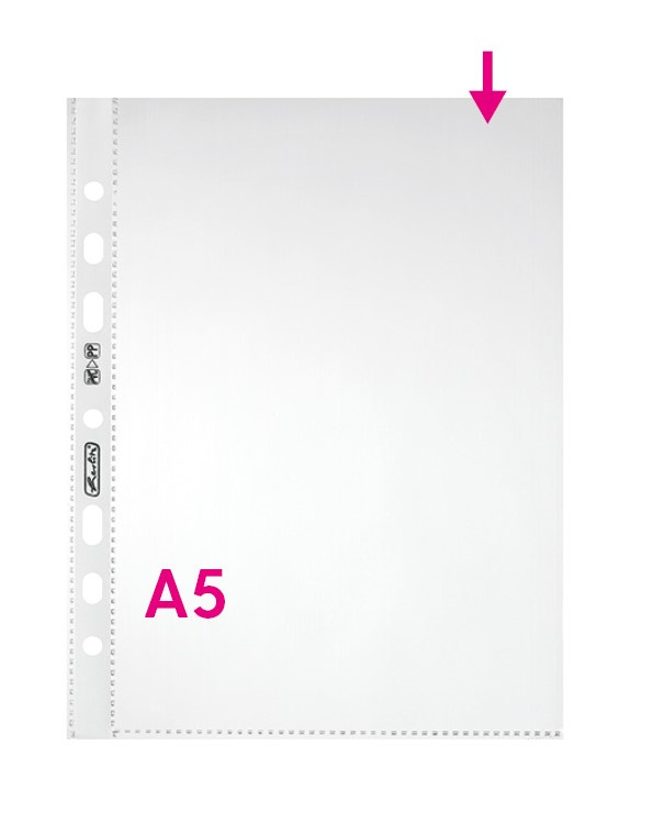 Prospektový obal A5, čirý, pomerančový povrch, HERLITZ - 10ks