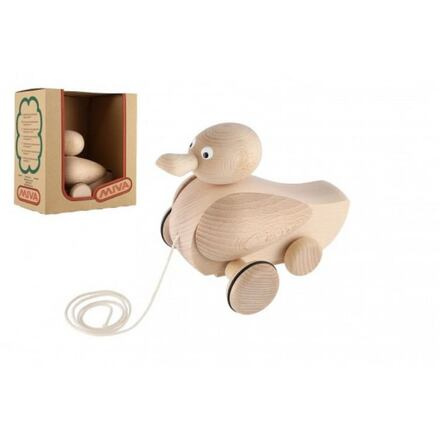 Teddies Kačer tahací přírodní 17cm v krabici 20x21x12cm